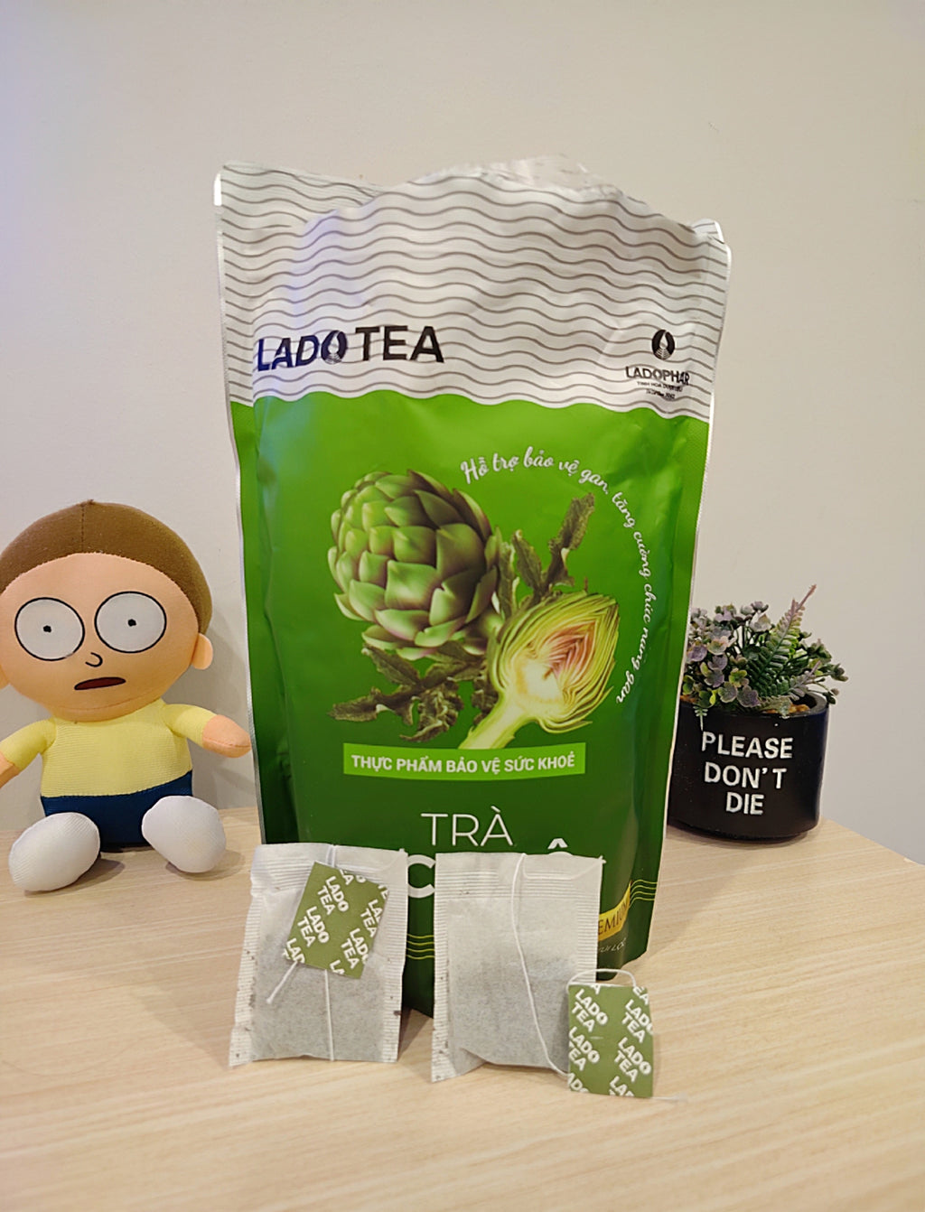 Vietnamese Artichoke Ladophar Herbal Tea – Traditional Da Lat Wellness Tea (100 Tea Bags)